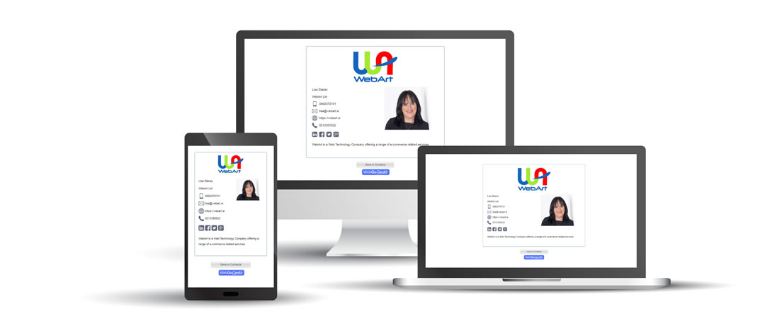 Web Go Cards Digital Business Cards Banner examples